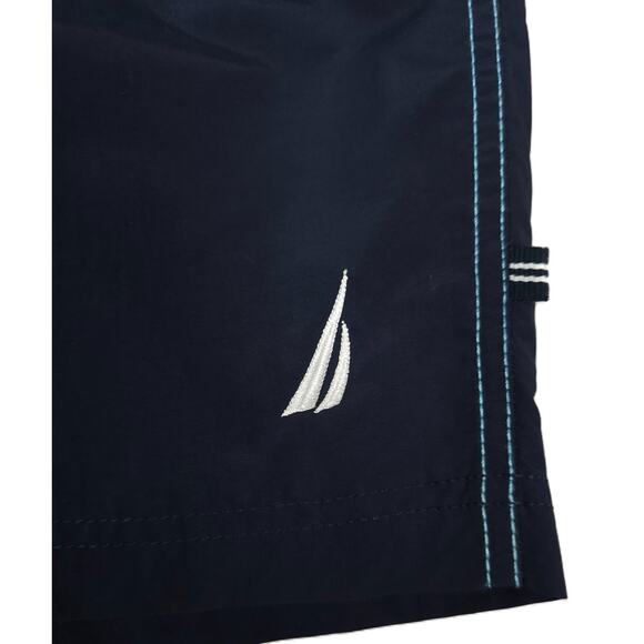 Nautica Men's Performance Colorblock Stripe 7" Swim Trunks Alaskan Blue XXL NWT - Picture 7 of 8
